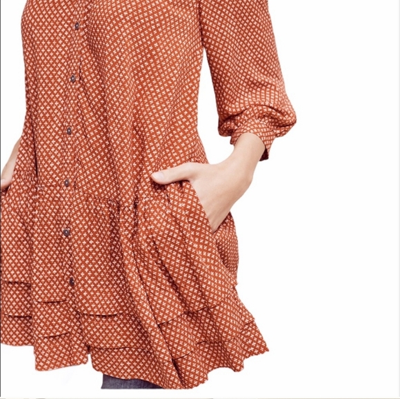 Anthropologie Holding Horses Pavin Button Down Tunic Top, XS - Picture 2 of 11